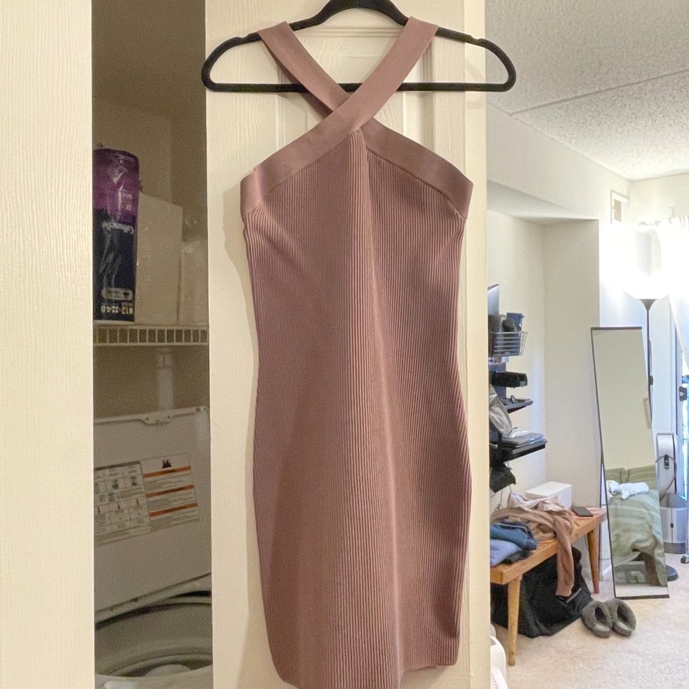 Babaton Sculpt Knit Criss Cross Dress